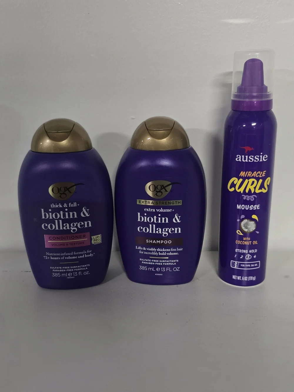 OGX Biotin & Collagen Shampoo and Conditioner Set - Purple